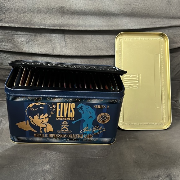 Elvis Gold Metallic Impression Collector Cards and Elvis Commemorative Book - Picture 6 of 12